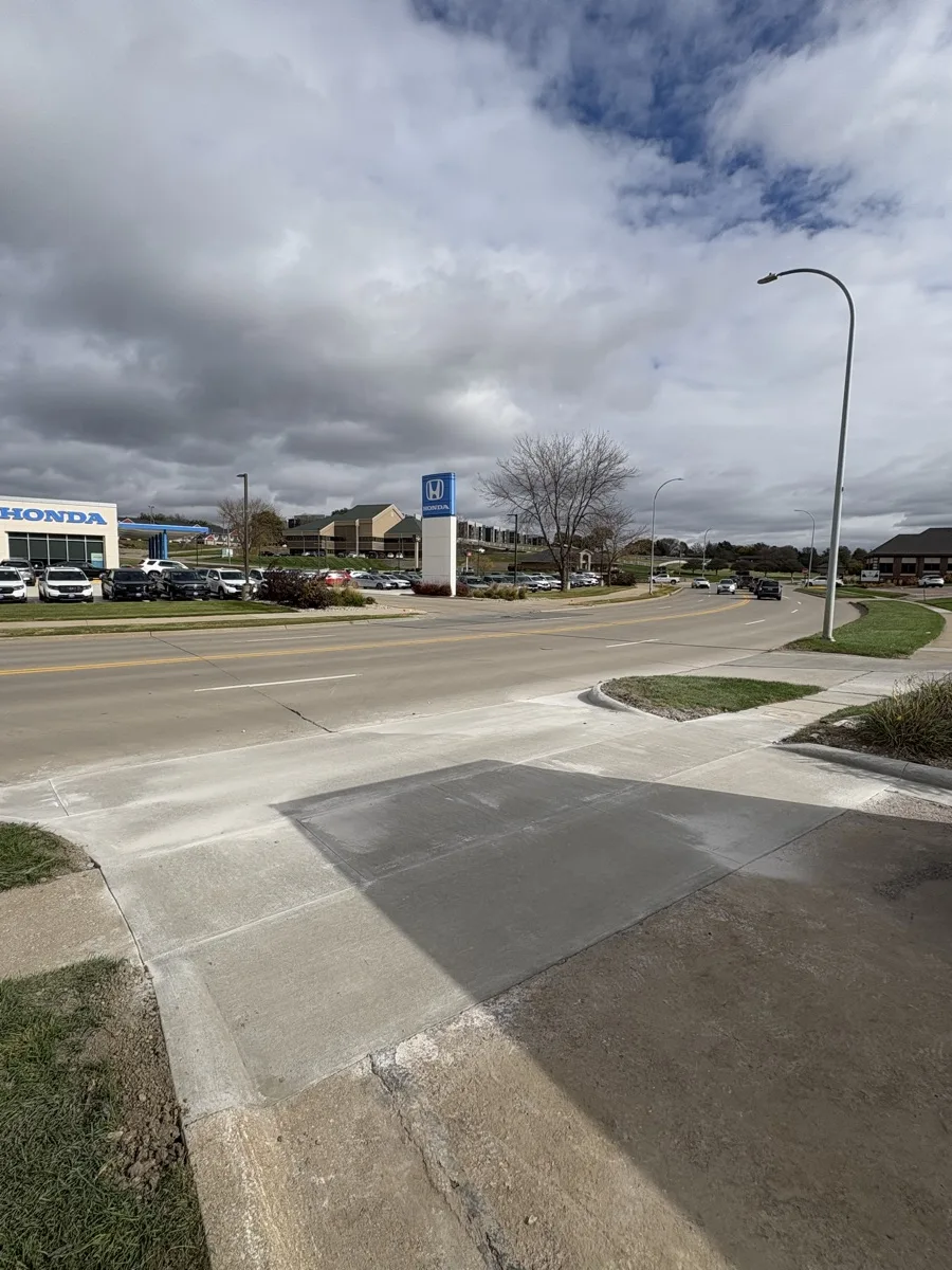 Commercial concrete entrance installation Sioux City Iowa